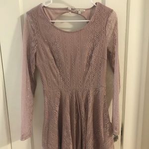 Charlotte Russe Long Sleeve Lace Dress (M)